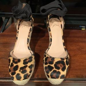 JCrew Leopard espadrilles